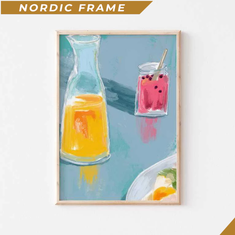 Tranh treo tường, Kitchen Wall Art Print, Maximalist Kitchen Art, Trendy Home Decor, Food Print, Kit