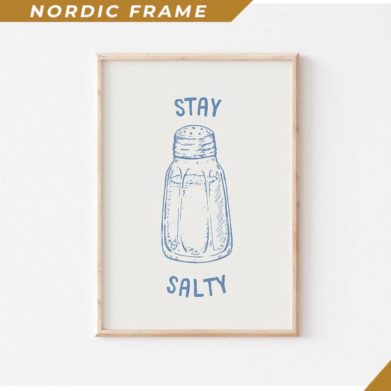 Tranh treo tường, Funky Kitchen Prints, Light Blue Kitchen Wall Art, Trendy Home Decor, Kitchen Prin