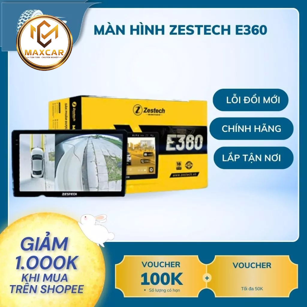 Màn Hình Zestech E360 Ram 3-64gb Tích Hợp Camera 360, Màn Ô Tô 9/10 inch Hệ điều hành android13.0