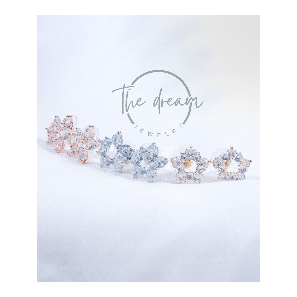 [BT02] Hoa 5 Cánh Đính Đá CZ | The Dream Jewelry
