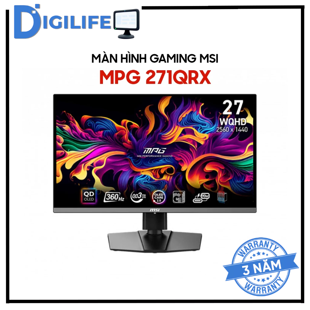 Màn Hình - Monitor MSI MPG 271QPX 271QRX 322URX 321URXW QD-OLED 27 Inch 2K 360Hz 0.03ms - Chính Hãng