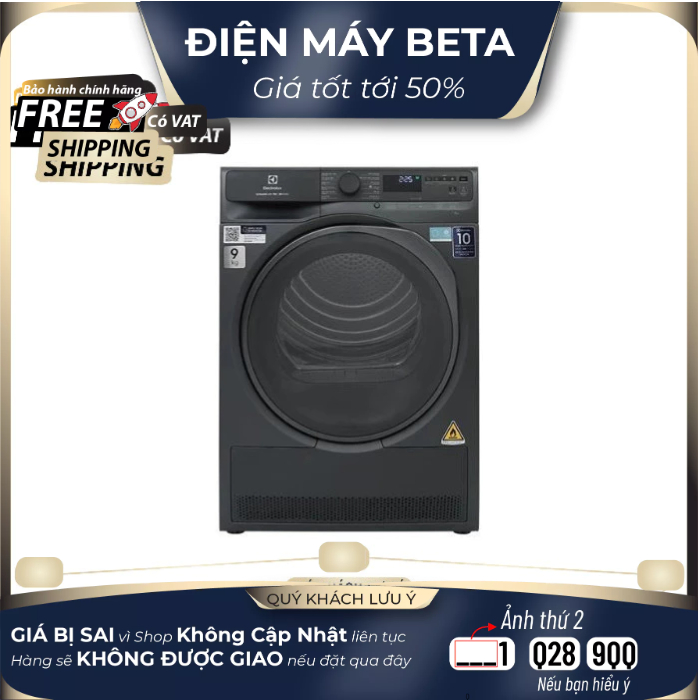 EDH903R7SC Máy sấy bơm nhiệt Electrolux UltimateCare 9 kg EDH903R7SC