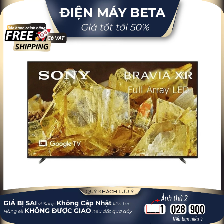 Google Tivi Sony 4K 85 inch XR-85X90K - 85X90L - Hàng chính hãng