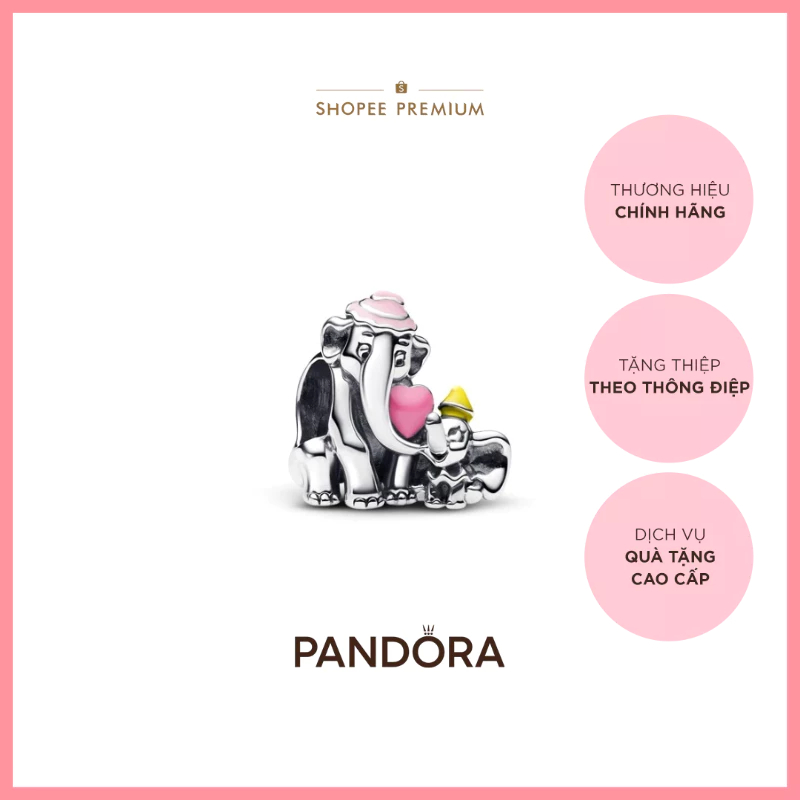 [CHÍNH HÃNG]Charm Disney x Pandora Chú Voi Dumbo - Ấm Áp Vòng Tay Mẹ