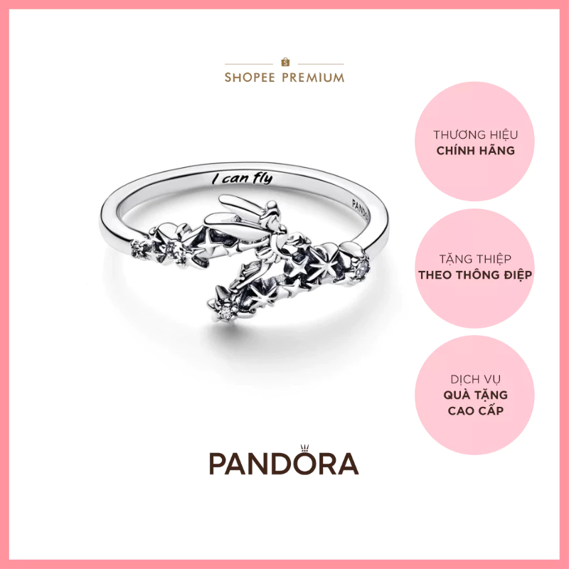 [CHÍNH HÃNG]Nhẫn Bạc Pandora Moments Hình Thiên Thần nhân vật Tinker Bell