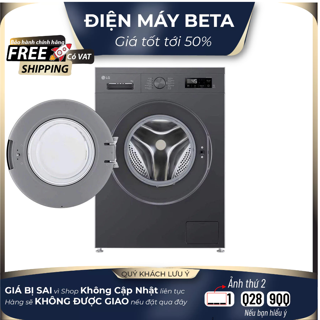 FB1209D5M - Máy Giặt Sấy Lg Inverter Giặt 9 Kg - Sấy 5 Kg FB1209D5M