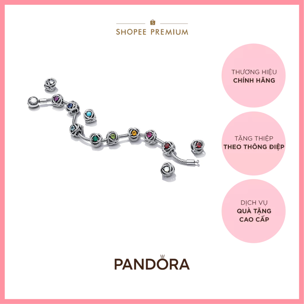 [CHÍNH HÃNG]Charm Bạc Pandora Moments 12 Tháng Sinh