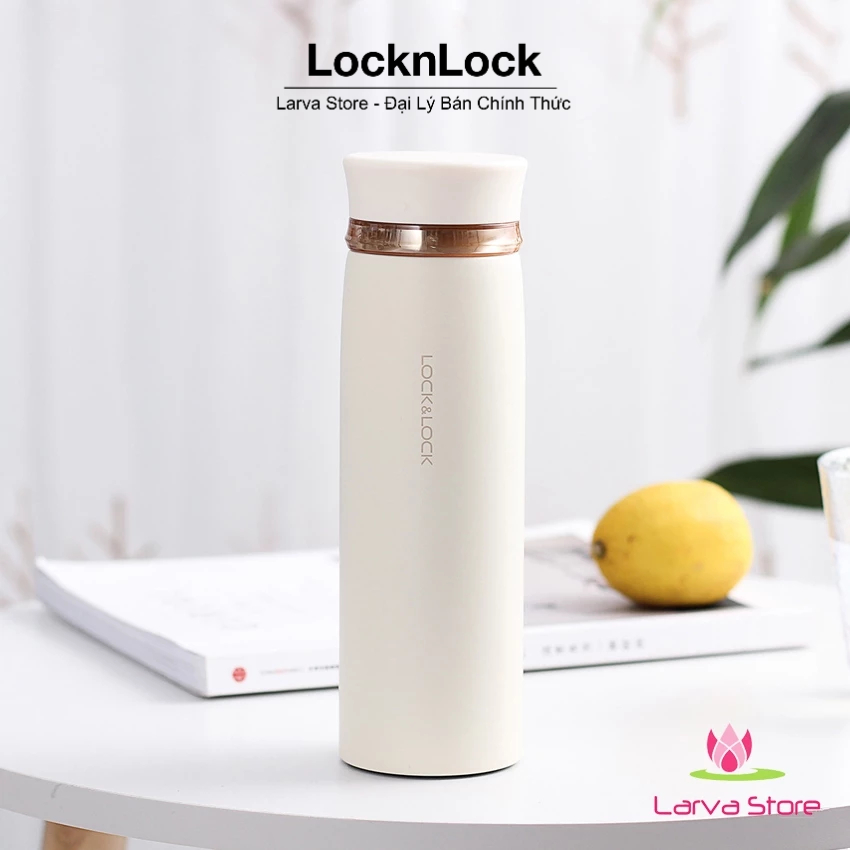 Bình Giữ Nhiệt LocknLock Feather Light LHC4131 450ml Màu Ngà - Larva Store