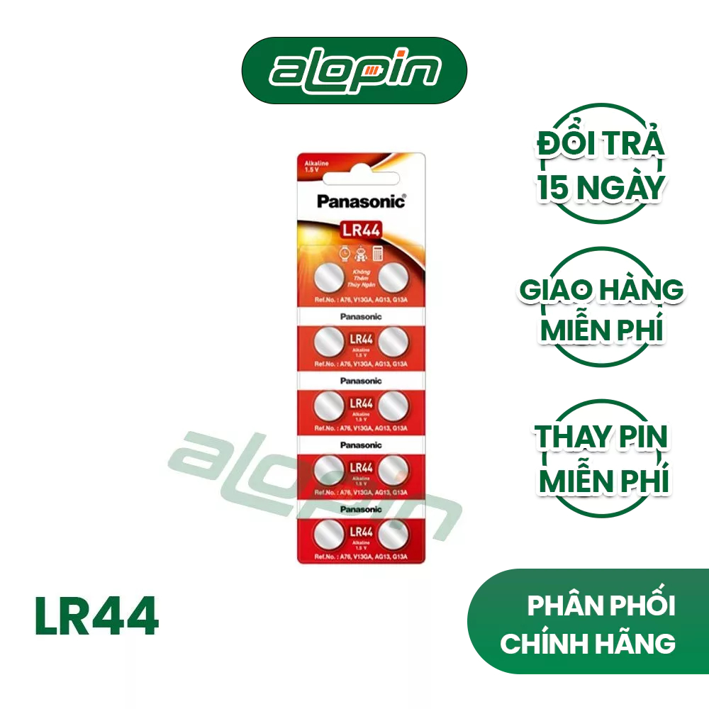 Pin Panasonic Alkaline LR44 (AG13 / A76) - Chính Hãng