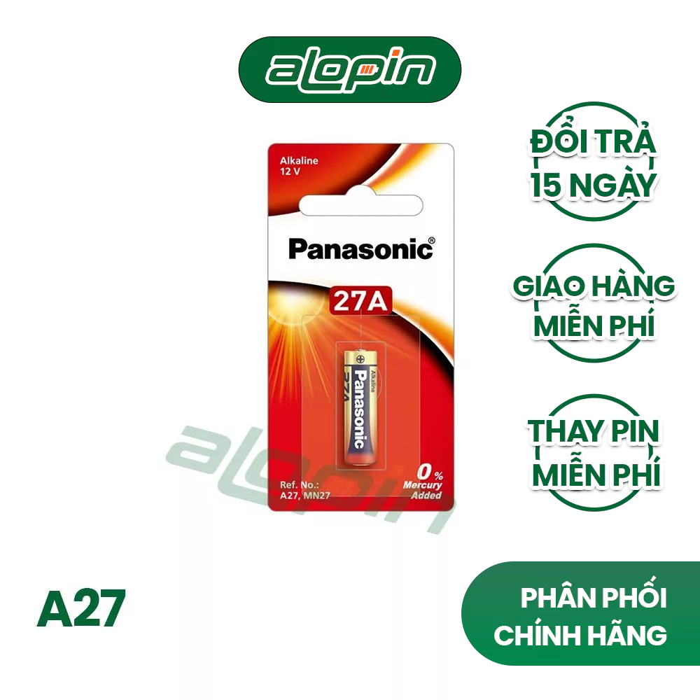 Pin Panasonic Alkaline A27 (LRV27A / 1BPA / 27A) - Chính Hãng