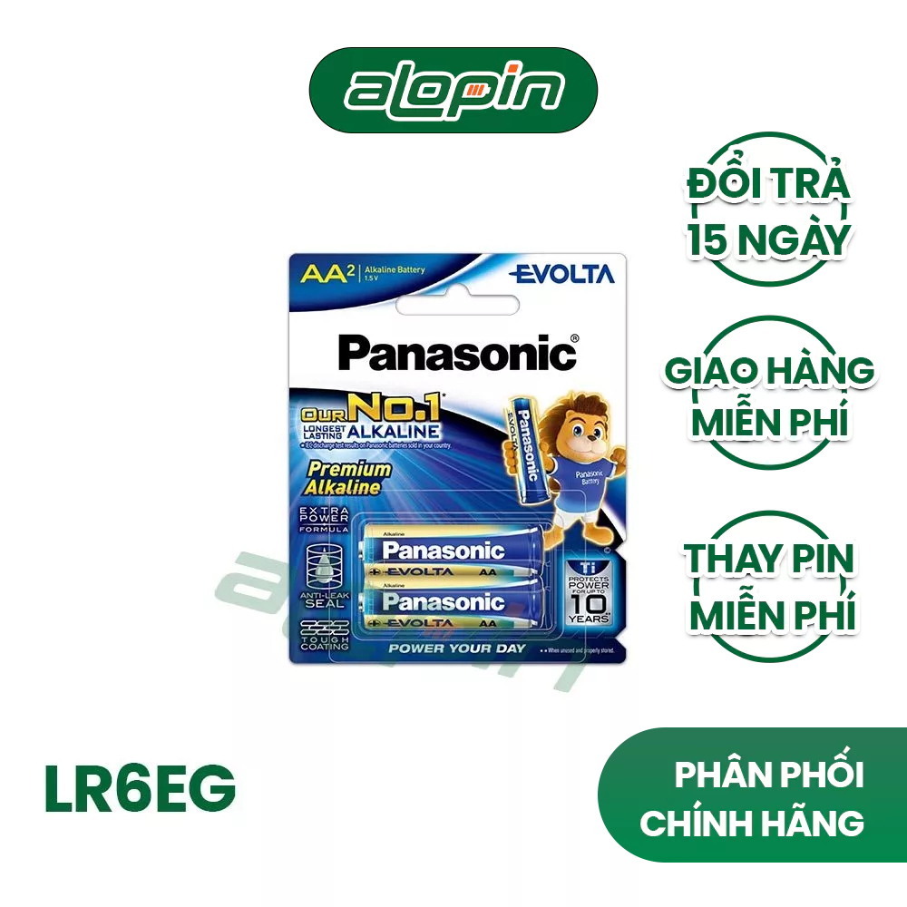 Pin Panasonic Evolta Premium Alkaline AA / LR6EG 1.5V (Vỉ 2 Viên) - Chính Hãng