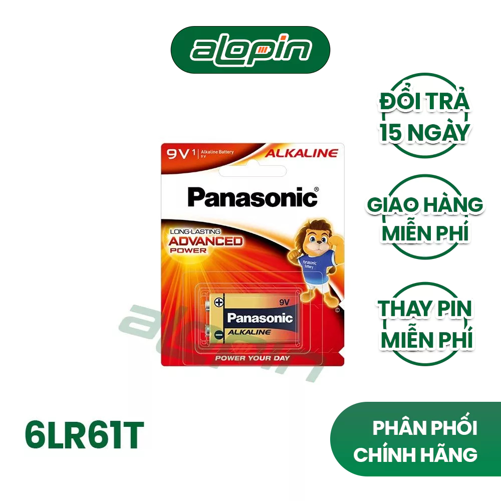Pin Panasonic Alkaline 9V (6LR61T / 1B) - Chính Hãng