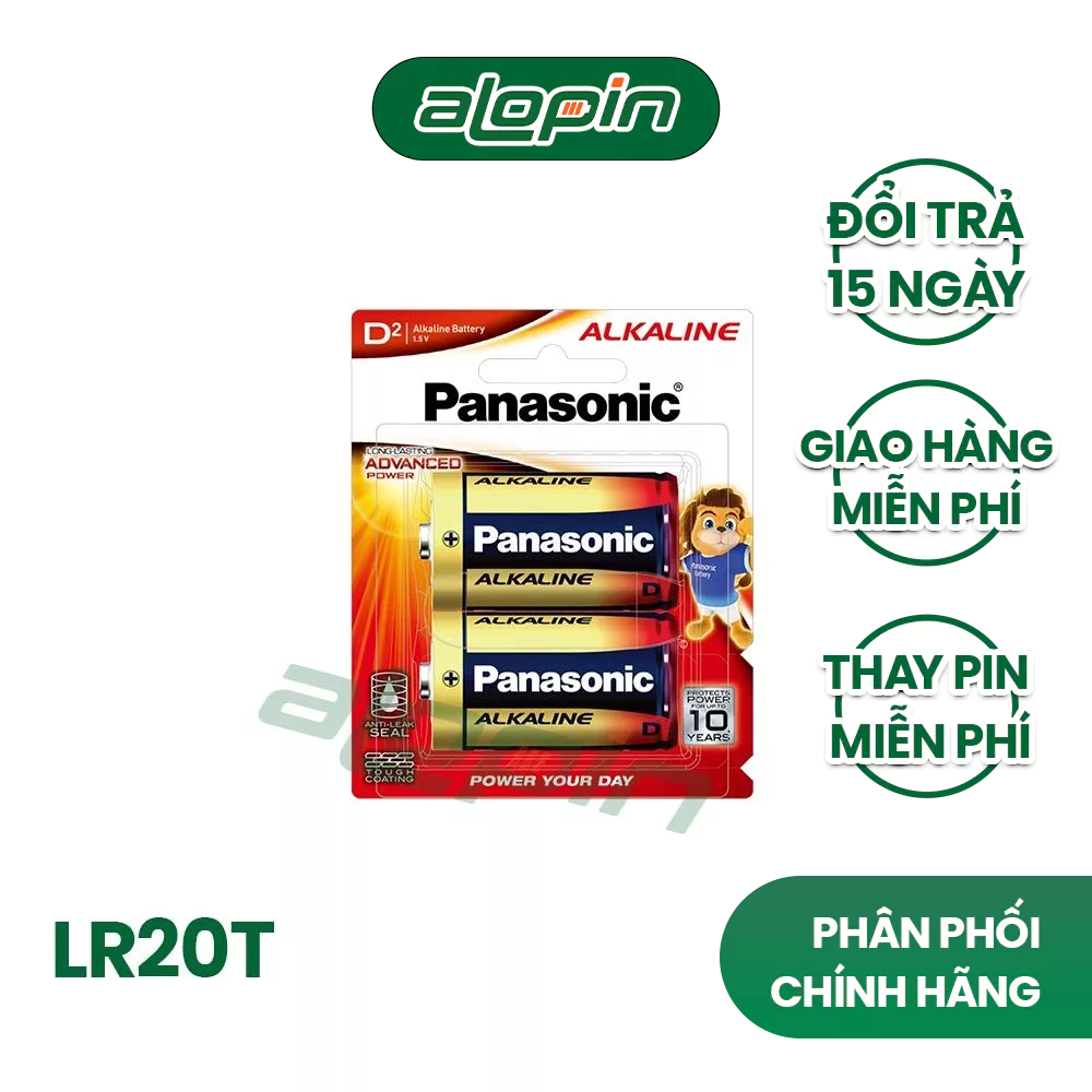 Pin Panasonic Alkaline LR20T / 2B (Pin Đại) - Chính Hãng