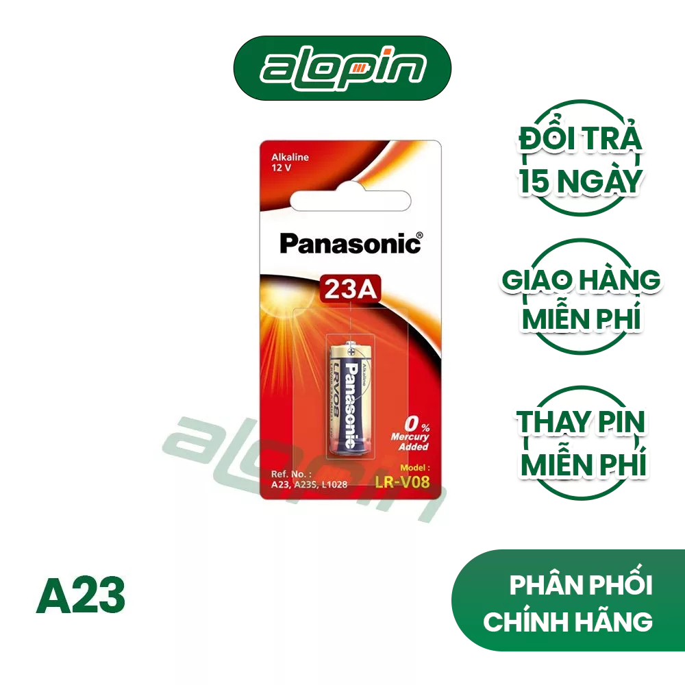 Pin Panasonic Alkaline A23 (LR-V08 / 1BPA / 23A) - Chính Hãng