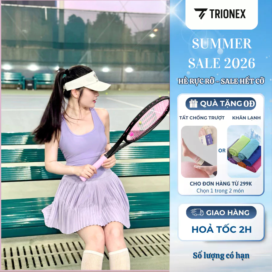 [K156-Xả kho giá tốt] Váy thể thao nữ TRIONEX, váy cầu lông tennis pickeball nữ bên trong có lót | BigBuy360 - bigbuy360.vn