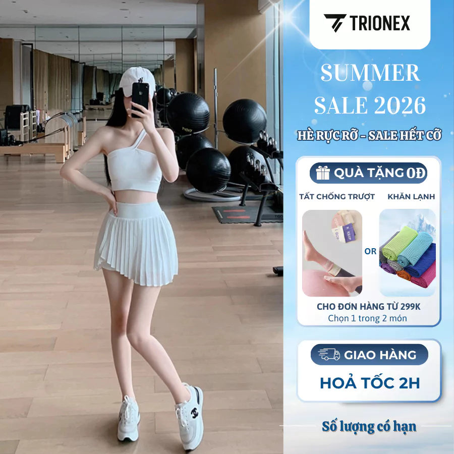 [K190 - Hàng loại đep] Chân váy xếp ly thể thao, chơi cầu lông, tennis, váy pickleball, đa năng TRIONEX | BigBuy360 - bigbuy360.vn