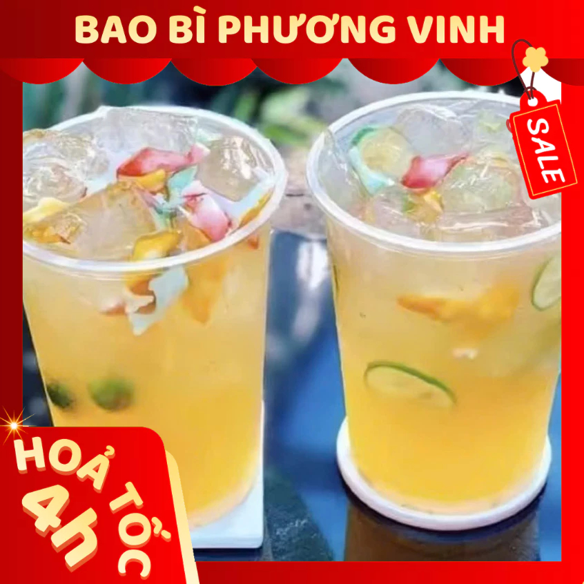 Ly nhựa 900ml đựng nước dừa, trà tắc (1 lốc 50 cái), ly nhựa ươm cây giống_phuongvinh1983