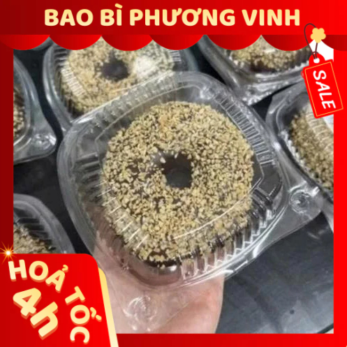 Sỉ 100 hộp nhựa đựng bánh mã H128