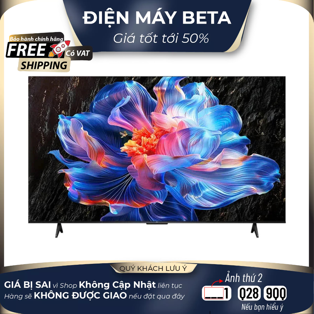 75P638 | 75P6K - Google Tivi TCL 4K 75 Inch 75P6K [Freeship HCM]{Miễn Phí Lắp TV Để Bàn HCM}