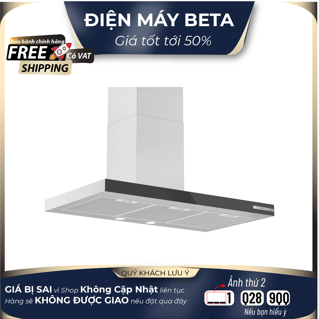 Máy Hút Mùi BOSCH  DFS097A51B/DWB67BK61T/DWB97BK61T – SERIE 4 Hút mạnh, vận hành êm
