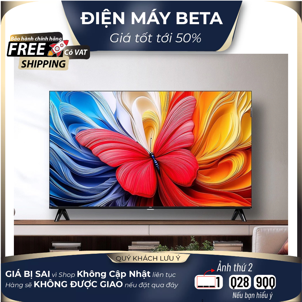 Smart Google TV TCL 43V5C, Tấm nền HVA,Tần số quét 60Hz, Dolby Atmos