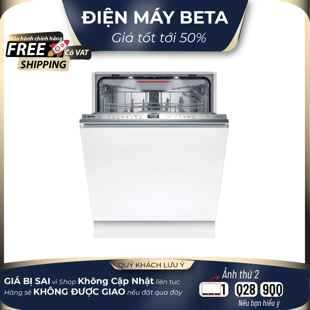 Máy Rửa Bát Âm Toàn Phần Bosch SMV6ZCX16E – Series 6 – 14 Bộ – Điều Khiển Qua Ap - Bossch365