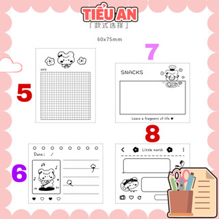 Con dấu gỗ làm sổ trang trí planner kiểu dáng note
