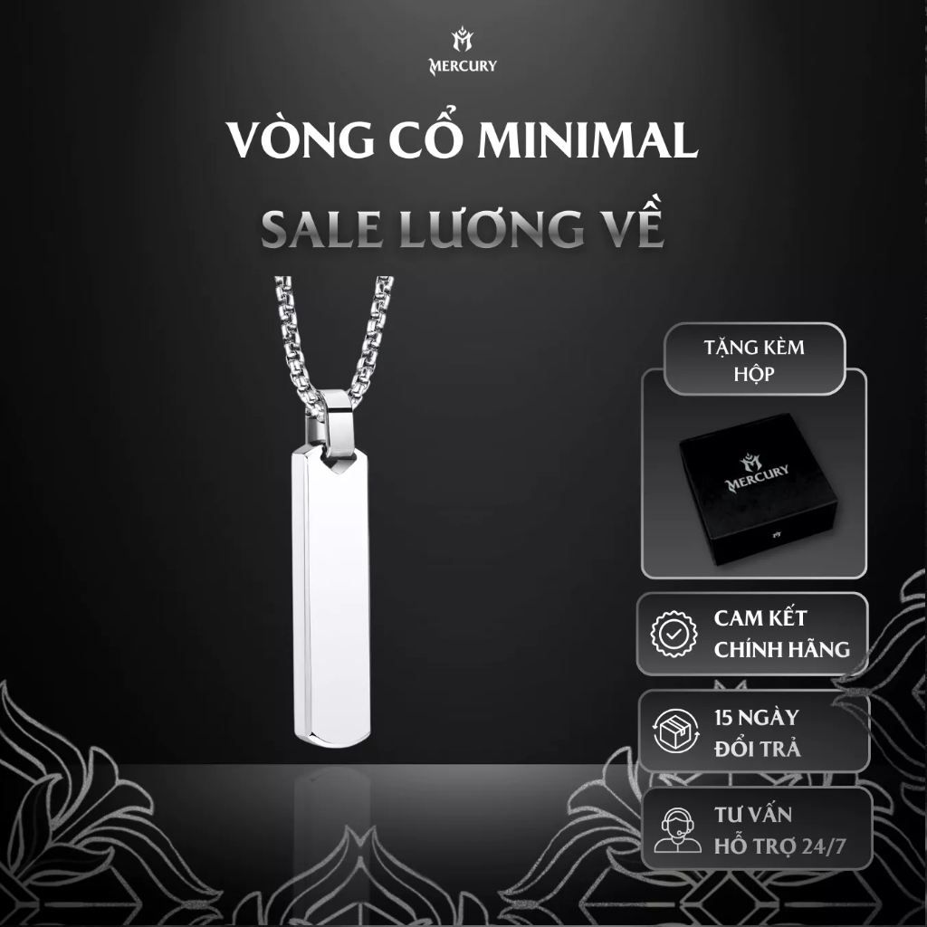 Vòng cổ nam/nữ Mercury Minimal - Trang sức, phụ kiện thời trang Unisex - Thiết kế basic