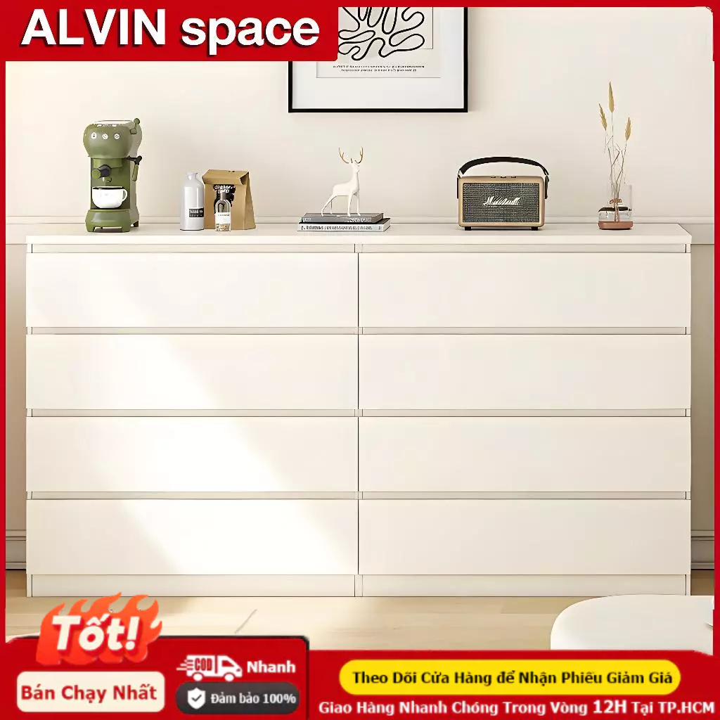 ALVIN Tủ đựng đồ đa năng Sức chứa lớn chống ẩm và chống nấm mốc trang trí phòng