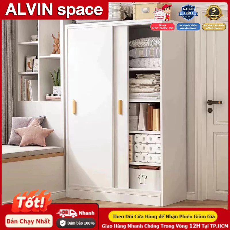 ALVIN Tủ Treo Quần Áo Đa Năng Cửa trượt-Gỗ MDF Phong Cách Hiện Đại Dễ Dàng Tháo Lắp Nhiều kích cỡ | BigBuy360 - bigbuy360.vn