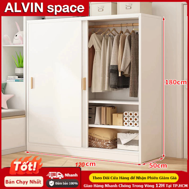 Tủ Quần Áo Cửa Lùa Melamine【Thiết Kế Tối Giản】FREE SHIP - Lắp Đặt 12H Siêu Bền Giá Rẻ | BigBuy360 - bigbuy360.vn