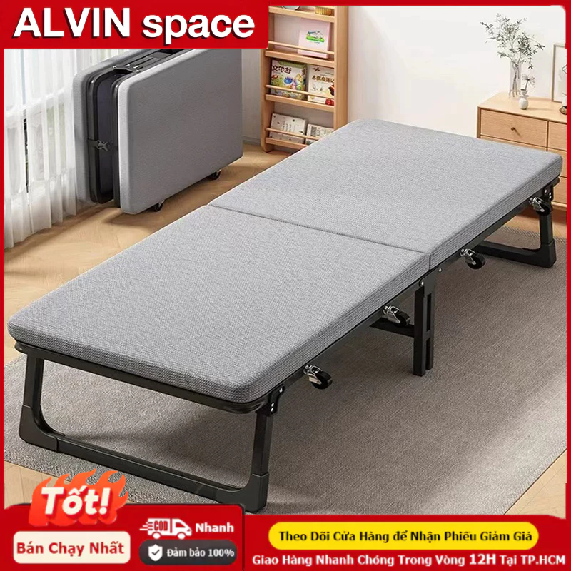 ALVIN giường gấp gọn thông minh Giường ngủ đơn gấp gọn tiện lợi dùng ngủ trưa cho văn phòng cắm trại