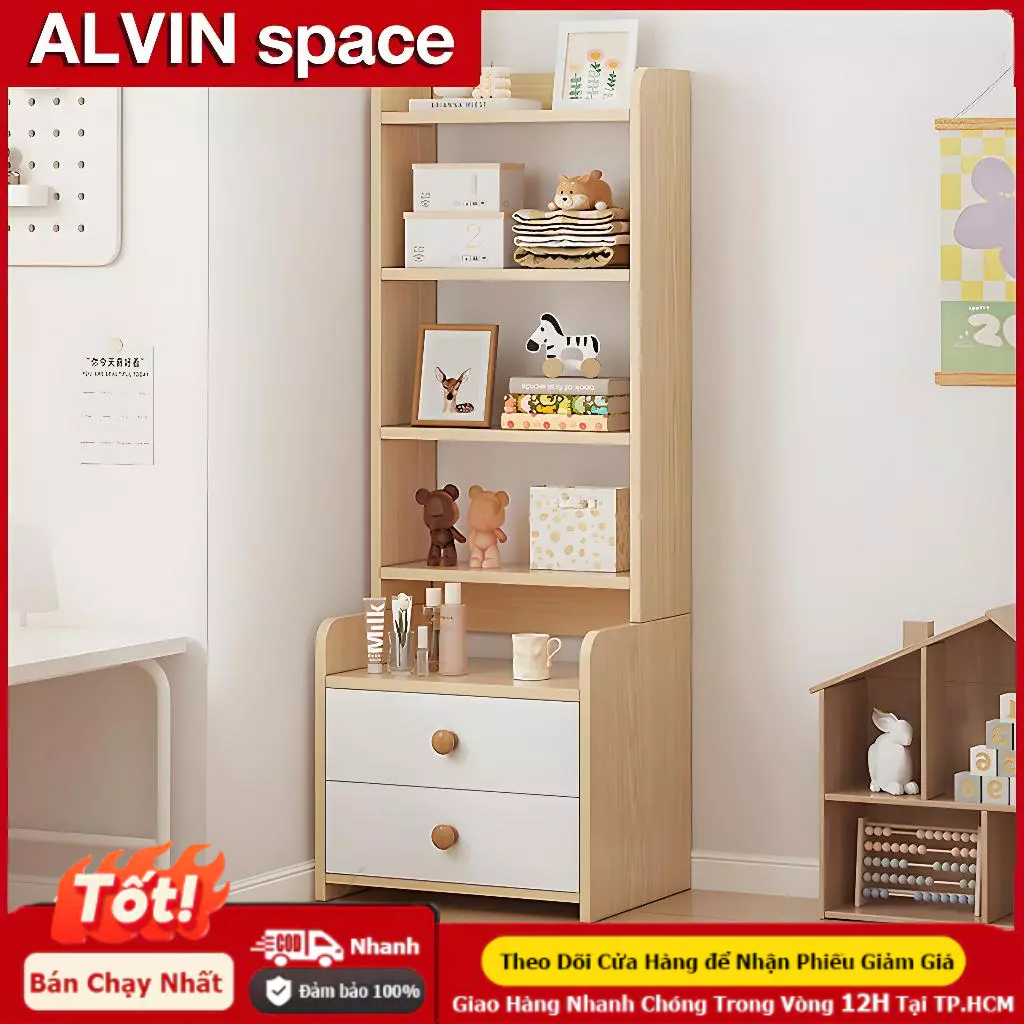 ALVIN Tủ đựng đồ kệ đầu giường đa năngcó ngăn kéo tiết kiệm không gian chắc chắn và bền bỉ