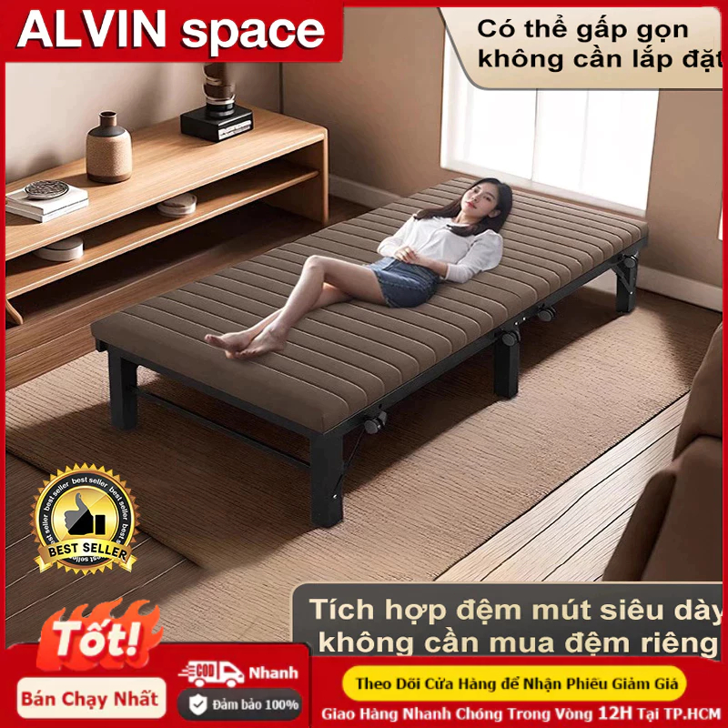 giường gấp gọn Sofa giường đơn có thể gập lại Ghế gấp nằm nghỉ - Giường ngủ trưa văn phòng