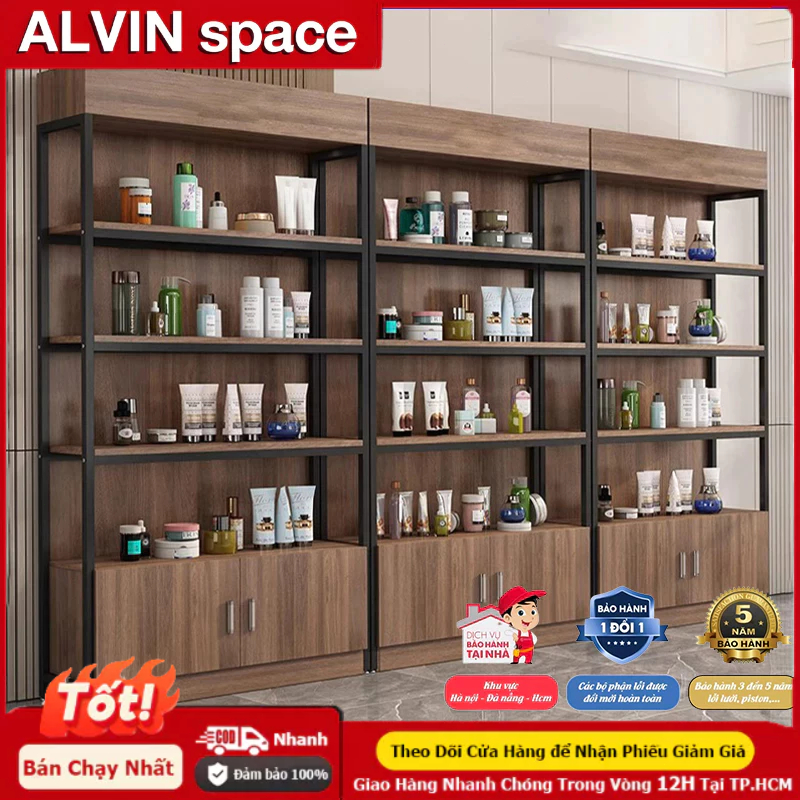 ALVIN kệ đựng đồ siêu thị đựng đồ đa năng thiết kế lỗ dễ dàng lắp đặt không cần ôc vít