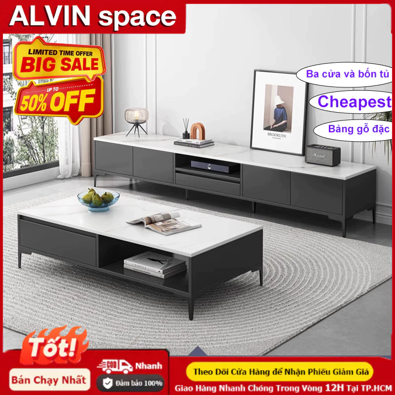 ALVIN Kệ TV Gỗ MDF 4 Ngăn Chống Ẩm - Thiết Kế Hiện Đại 120/140/180cm - Phù Hợp Phòng Khách | BigBuy360 - bigbuy360.vn