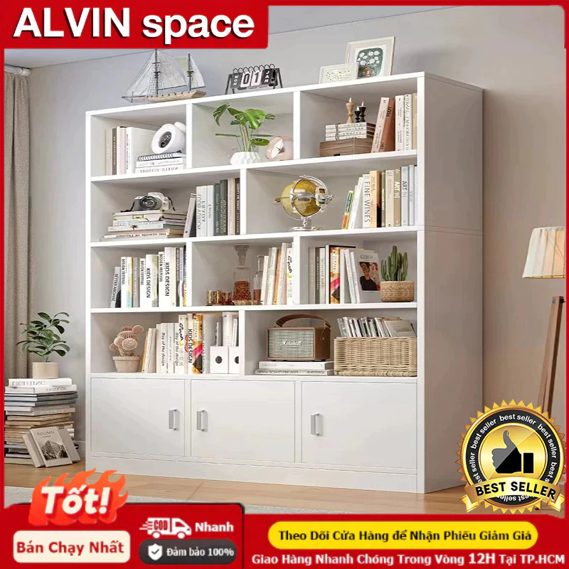 ALVIN Kệ Sách Kệ Sách Để Bàn - Kệ Đa Năng Phối Màu Hiện Đại Gỗ Mdf Bền Đẹp★𝑭𝑹𝑬𝑬 𝑺𝑯𝑰𝑷★