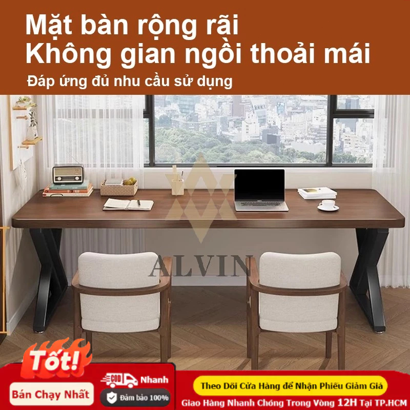 bàn làm việc mặt bàn gỗ me tây mặt bàn gỗ 1m4/1m6， bàn gỗ làm việc | BigBuy360 - bigbuy360.vn