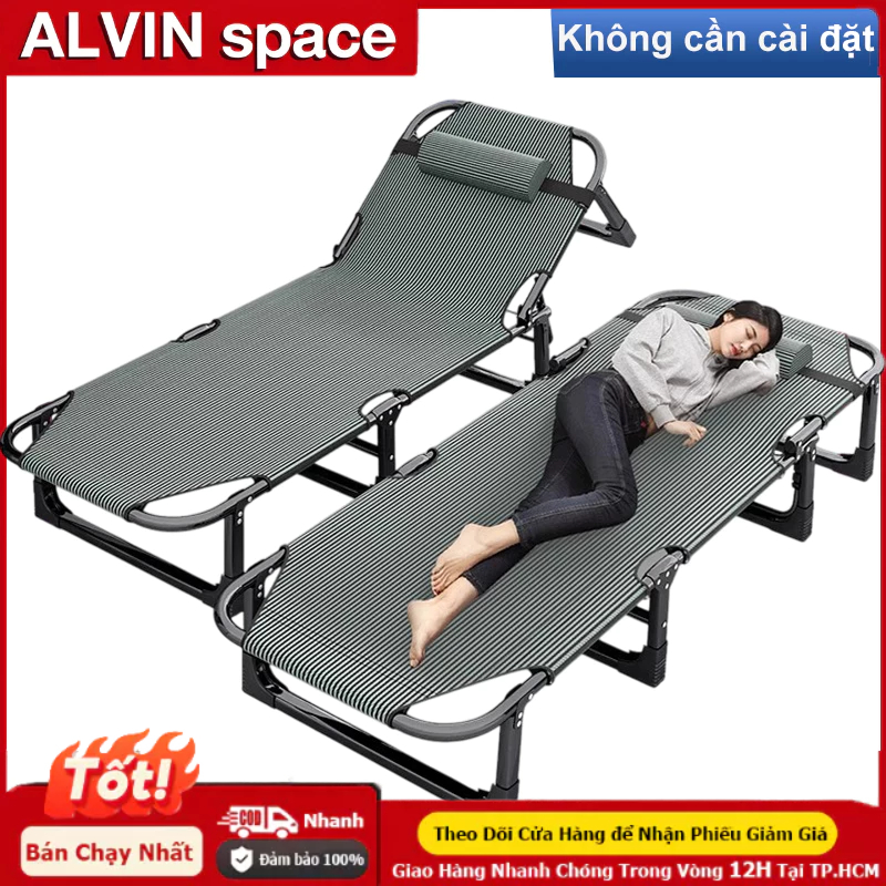 Giường Gấp Gọn 1 Người - Ghế Nằm Văn Phòng,  Tiện Lợi Cho ghế gấp gọn, giường ngủ văn phòng gấp gọn