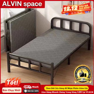 ALVIN giường gấp gọn hàng nhập khẩu Thoải Mái Êm Ái Tháo Lắp Tiện Lợi giường gấp gọn thông minh 1m9