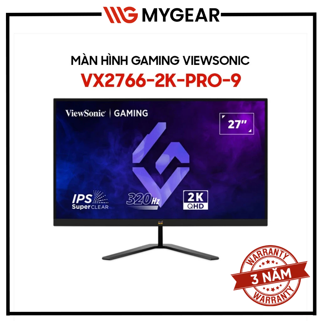 Màn hình Gaming ViewSonic VX2766-2K-PRO-9 27 inch 2K QHD 320Hz 2ms IPS - Bảo hành 36 tháng