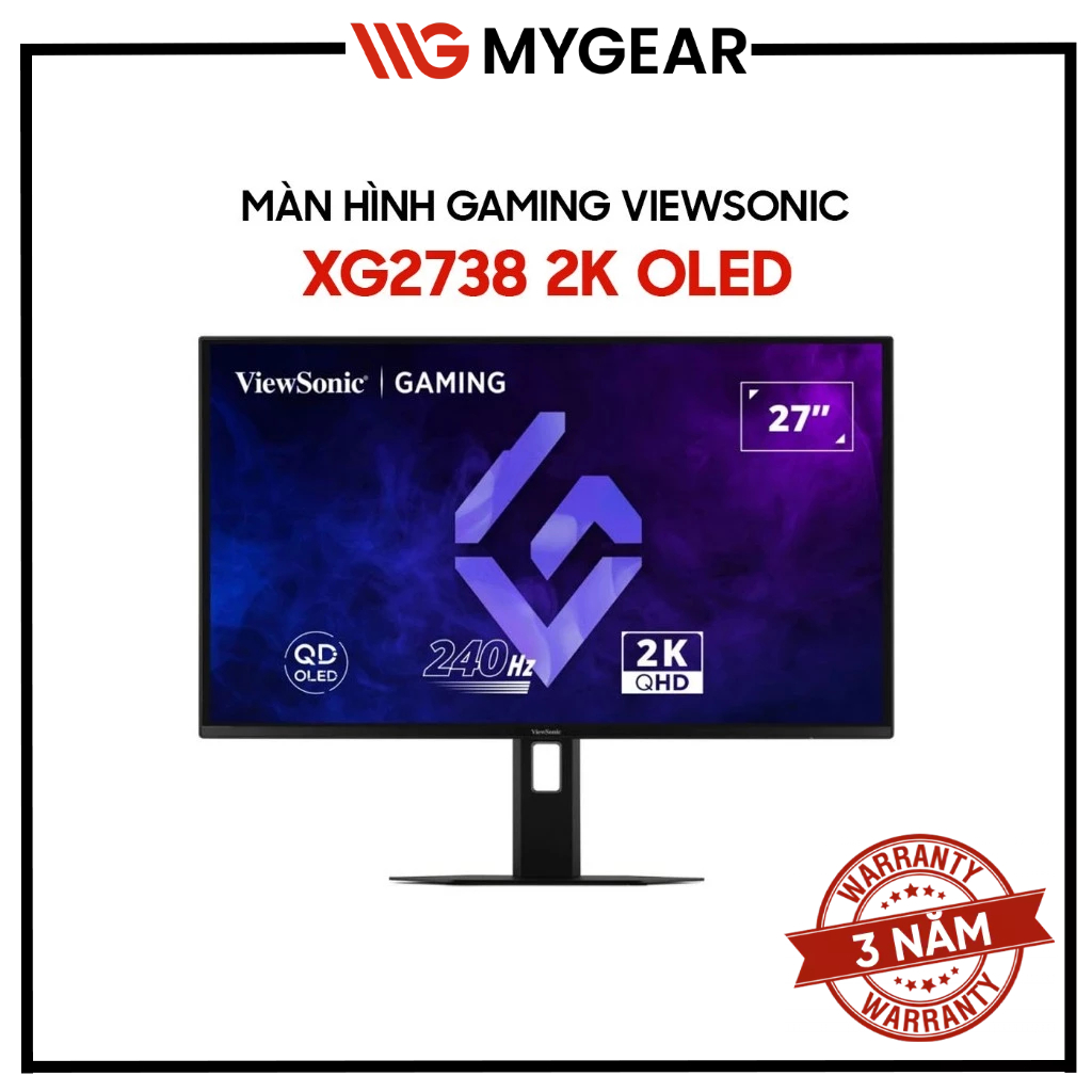 Màn hình Gaming ViewSonic XG2738-2K-OLED 27 inch 2K QHD 240Hz 0.03ms QD-OLED