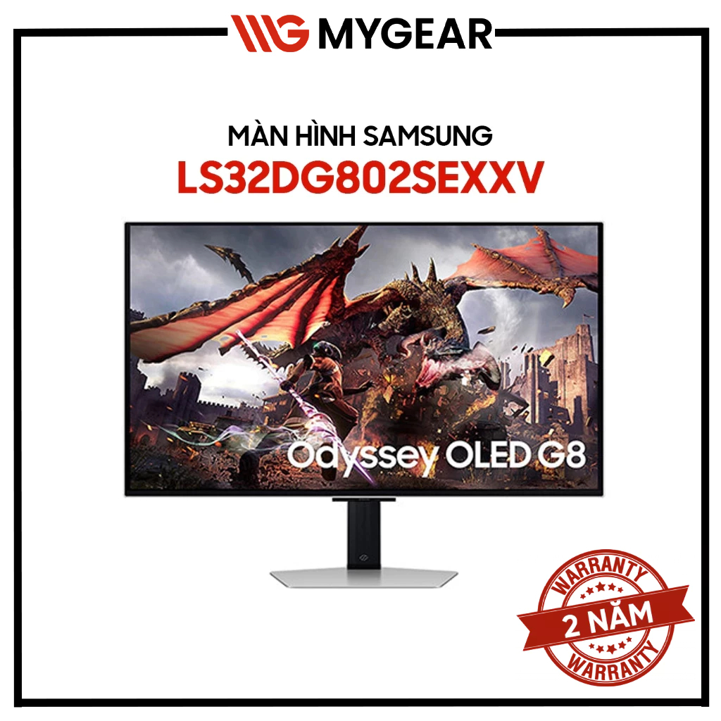Màn hình Samsung Odyssey OLED G8 G80SD LS32DG802SEXXV 32 inch 4K OLED 240Hz 0.03ms - Chính Hãng