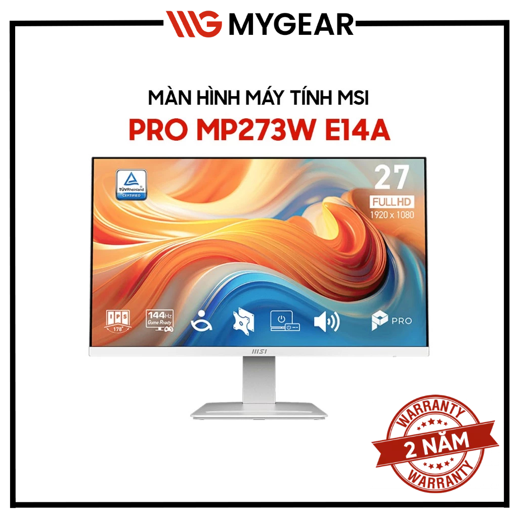 Màn hình MSI PRO MP273W E14A Trắng / MP275 E2 Đen 27 inch FHD 144Hz 1ms IPS - Bảo hành 24 tháng