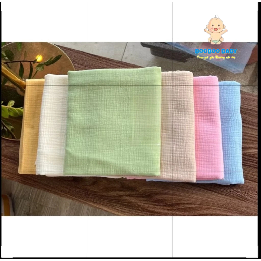 [MUSLIN TRƠN SIÊU MỀM] Khăn Tắm Xô Muslin 4 Lớp, mềm mại thấm hút tốt cho bé KT 70.70cm - BB250