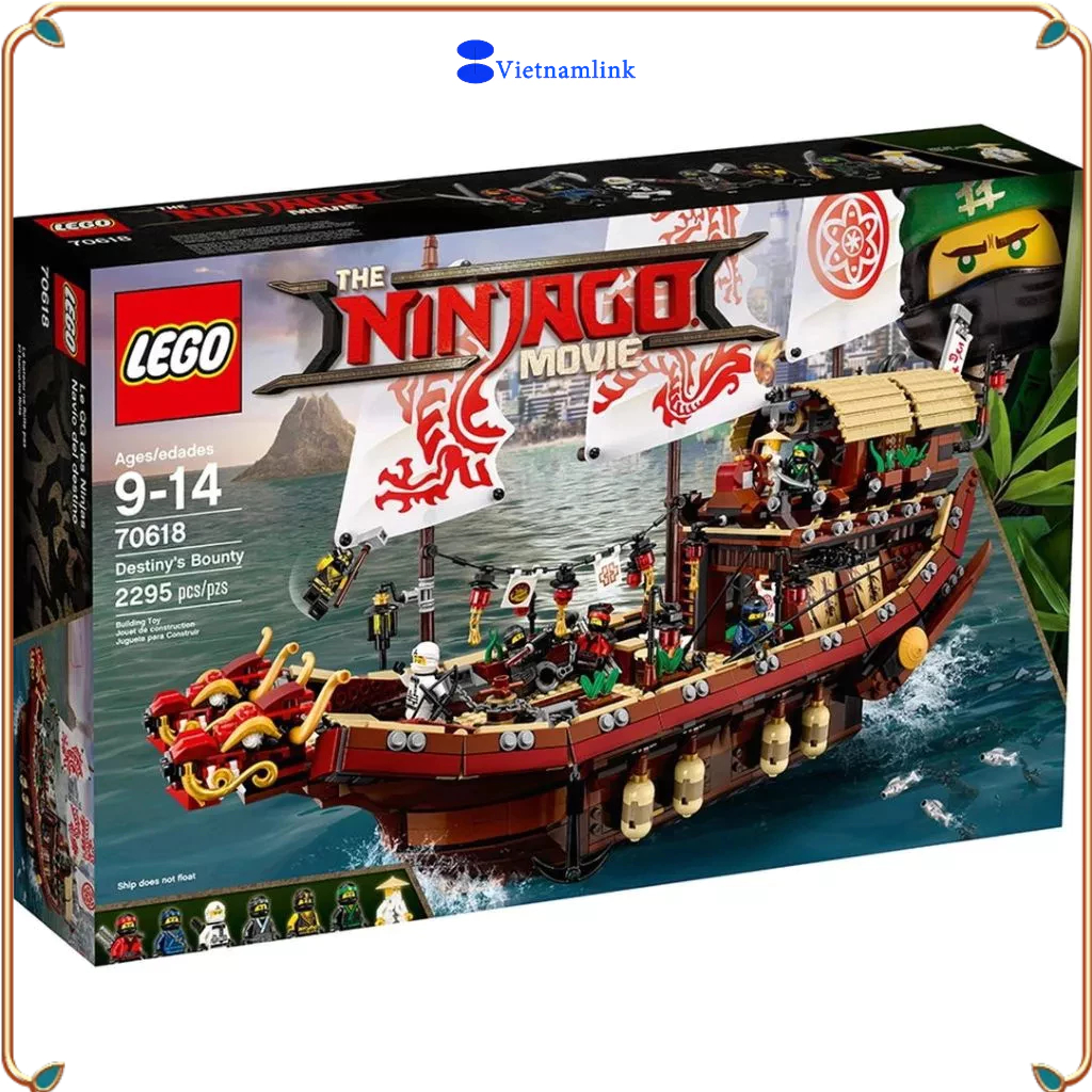 LE GO 70618 Ninjago Phần thưởng của Số phận Destiny's Bounty Hàng mới, chính hãng 100%
