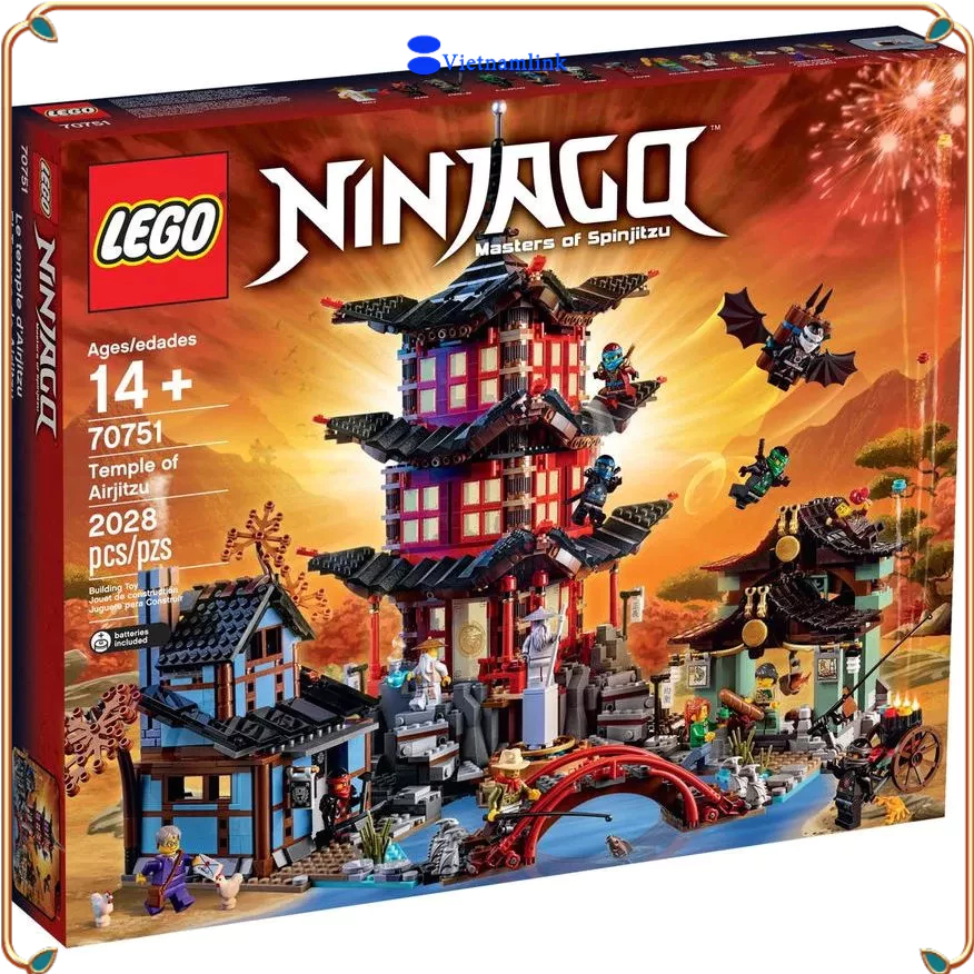 LE GO 70751 Ninjago Đền Airjitzu Temple of Airjitzu Hàng mới, chính hãng 100%