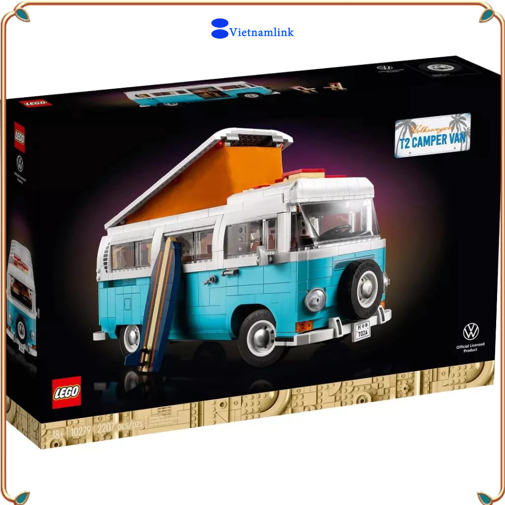LE GO 10279 volkswagen t2 camper van Hàng mới, chính hãng 100%