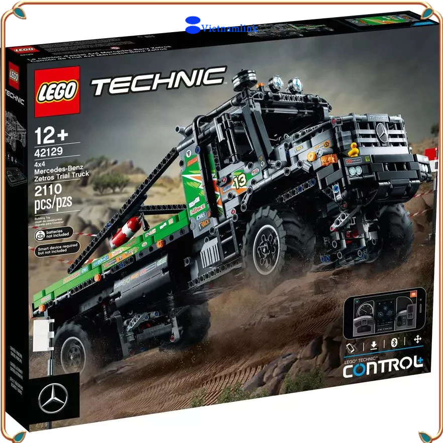 LE GO 42129 Technic 4x4 Xe chạy thử Mercedes Benz Zetros mercedes benz zetros trial truck  Hàng mới,