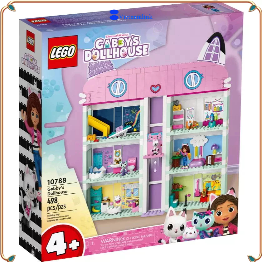 LE GO 10788 Ngôi nhà búp bê của Gabby Gabby's Dollhouse Hàng mới, chính hãng 100%